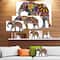 Designart - Yellow Cheerful Elephant - Animal Canvas Art Print